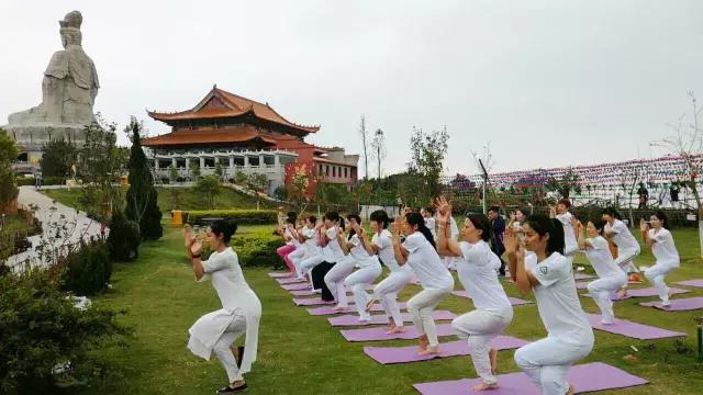 实拍深圳来了一波美女在东莞做瑜伽，太有仙气了