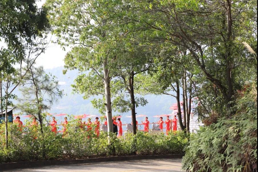 旗袍佳丽闪耀东莞观音山，许愿接福迎新年