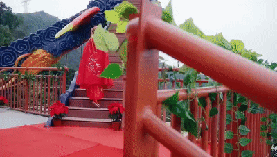 满山尽带虎年红,观音山上春节氛围浓,带您欢乐过大年